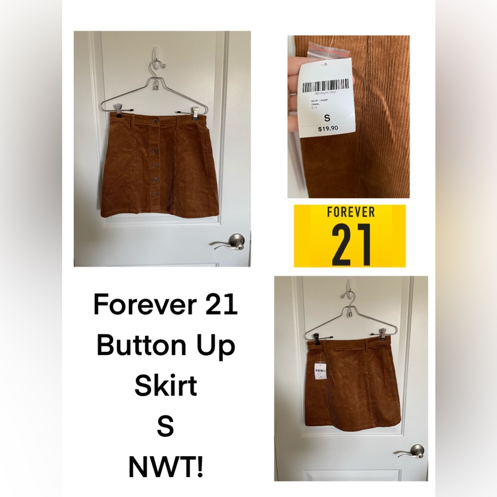 FOREVER 21, NWT!, BUTTON UP SKIRT